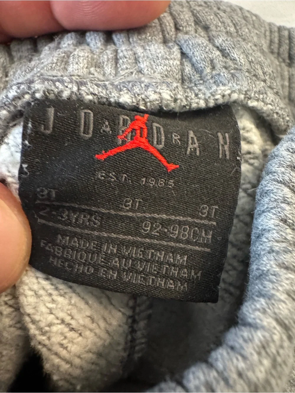 Air Jordan Gray Sweatsuit - Size 3T